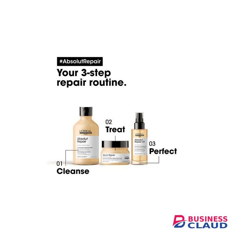 L'Oréal professionnel Paris Absolut Repair Shampoo – Nourishing Protein Shampoo For Dry, Damaged Hair, Repairs Damage and Provides Shine, 500ml