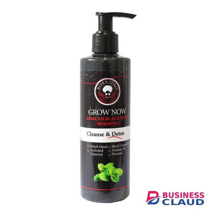 Born2Fro Grow Now African Black soap shampoo