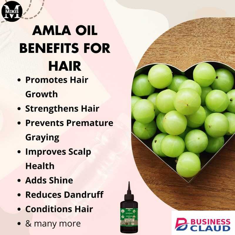 Mekis Amla + Rosemary Oil + Peppermint Oils-Stimulate hair follicles, promote hair growth, and reduce hair fall.