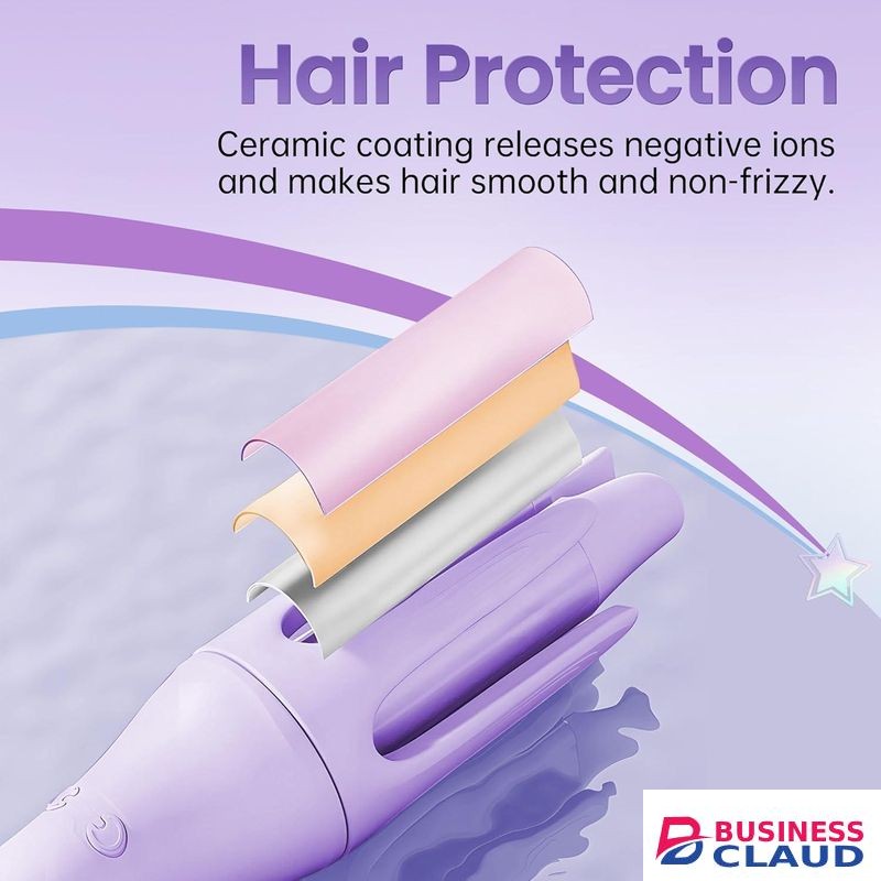Auto Hair Curler, Automatic Curling Iron with 3 Temperature, Anti-Tangle and auto Shut-Off, Curling Iron Suitable for Long Hair