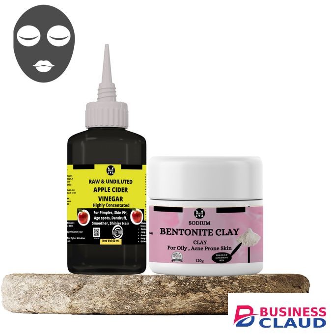 Mekis 120gSodium Bentonite Clay+60ml Undiluted Apple Cider Vinegar