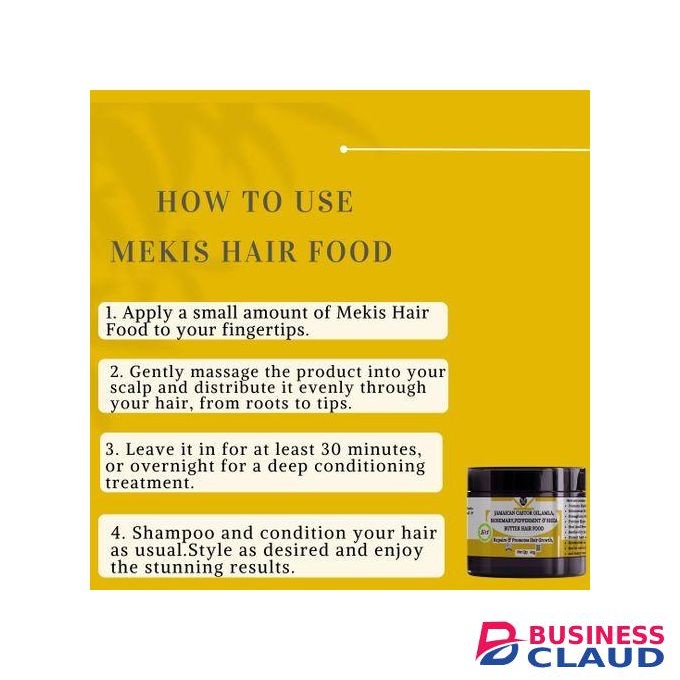 Mekis Jamaican Black Castor , Amla ,Rosemary, Peppermint Oils & Shea Butter Hair Food-For Hair Growth