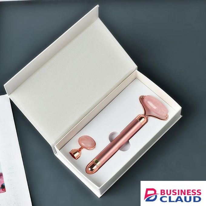 3-IN-1 Electric Jade Roller 3D Roller Facial Roller & Face Massager, Rose Quartz