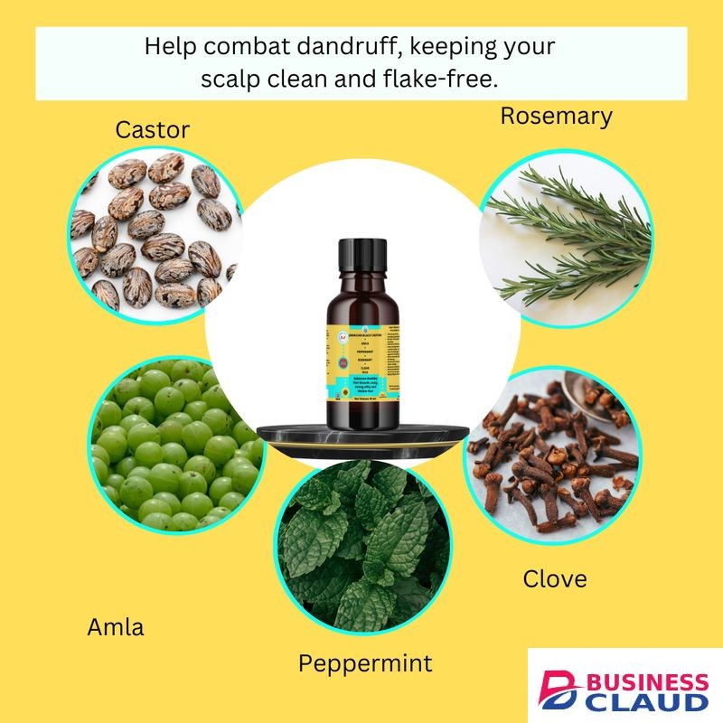 Mekis Jamaican Black castor,Amla,Rosemary,peppermint & Clove Oils - for Thinning Hair ,Brittle Strands,Dullness,Itchy Scalp,Hair Breakage,Slow Growth