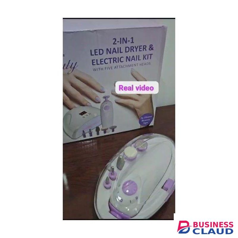 USB 2-in-1 LED Nail Dryer with Electric Nail Kit – Manicure & Pedicure Set