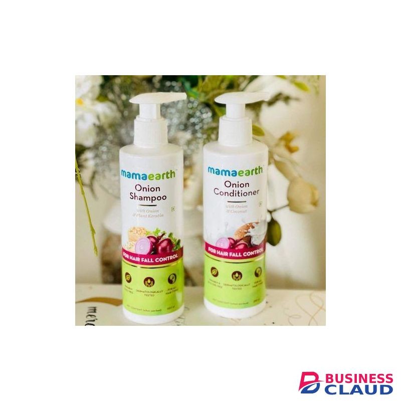 Mama Earth Onion Shampoo + Conditioner For Hair Fall Control Keratin