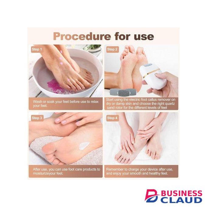 New Mini Foot Scraper, Efficient Electric Exfoliation, 2 Speeds