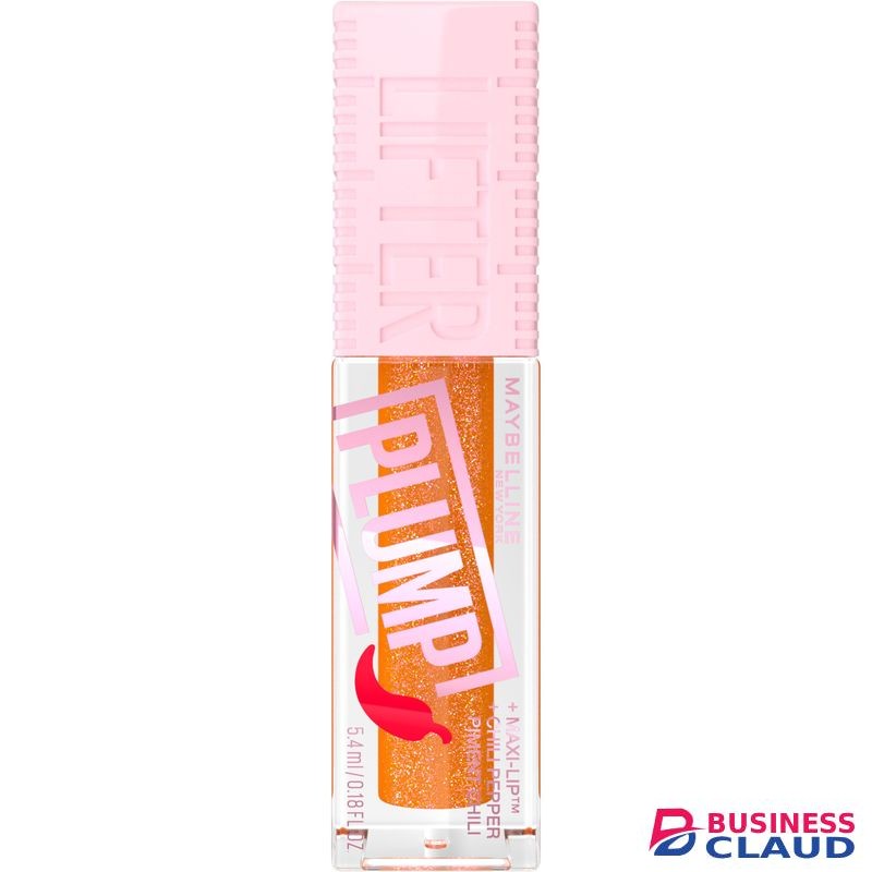 Maybelline Lifter Plump Hot Honey 008, Hydrating Lip Plumping Gloss with Chilli Pepper, Leaves Lips Looking Fuller and Glossier