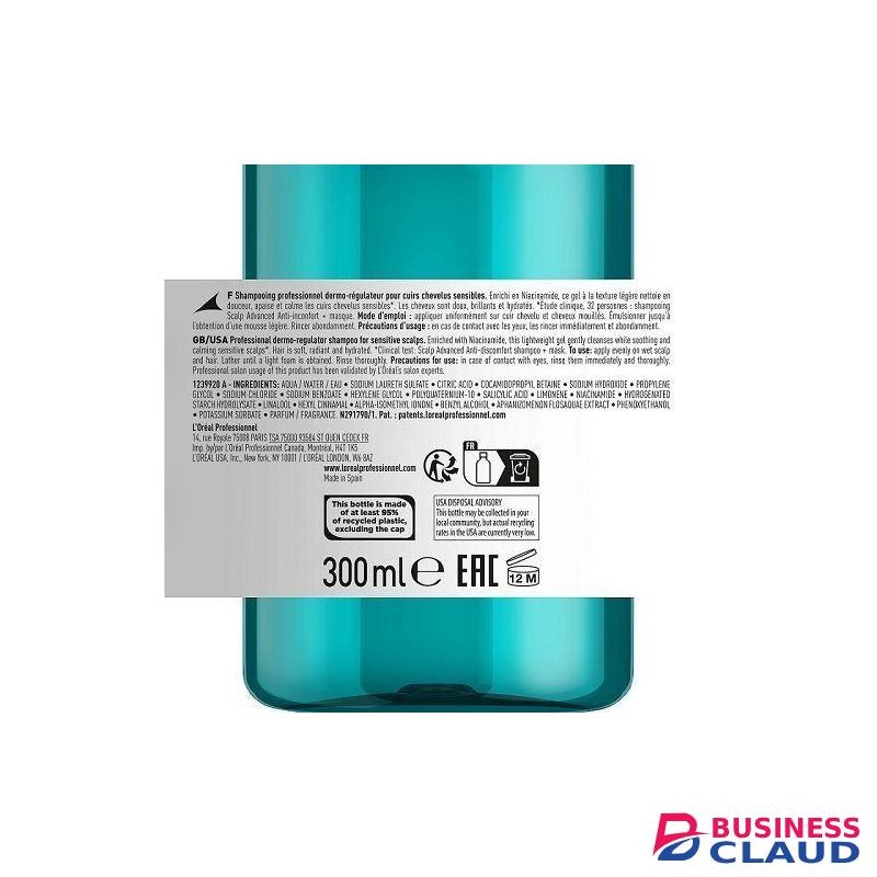 L'Oréal professionnel Paris Scalp Advanced Anti-Discomfort Dermo-Regulator Shampoo for Itchy Scalps - 300ml
