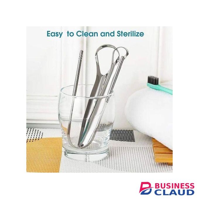 SXCHEN 3-Piece Oral Care Tongue Cleaner Stainless Steel Tongue Scraper