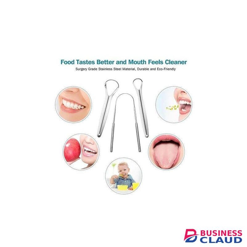 SXCHEN 3-Piece Oral Care Tongue Cleaner Stainless Steel Tongue Scraper