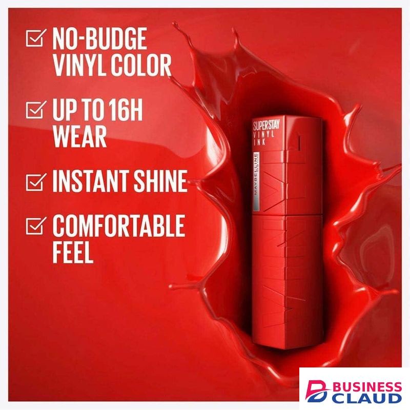 Maybelline Superstay Vinyl Ink Liquid Lipstick, Longwear, Smudge-free, Long Lasting up to 16hr, Highly Pigmented Color, Shine Finish - 25 Red-Hot
