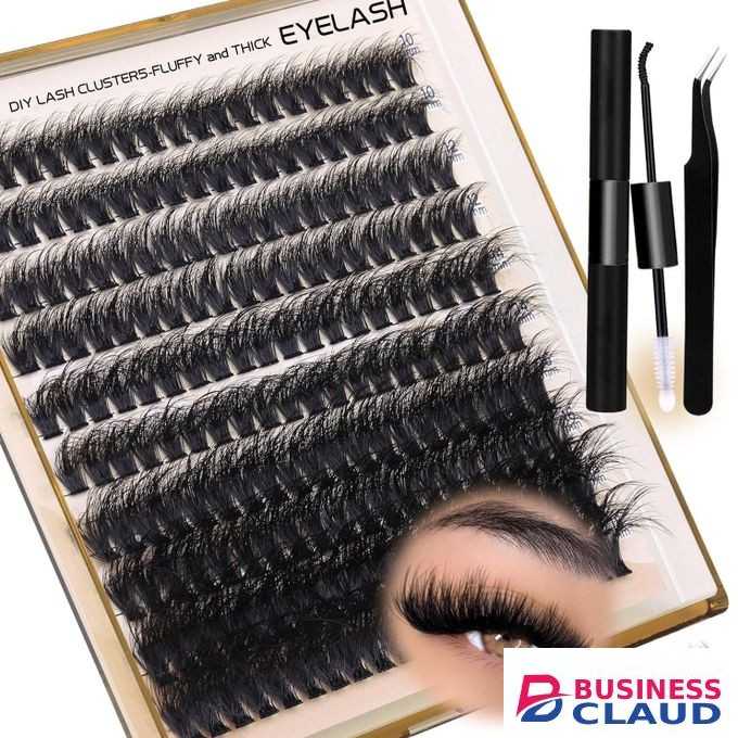 Lash Extensions Kit Single Cluster False Eyelashes 200pcs Lash Clusters D Curl 10-18mm