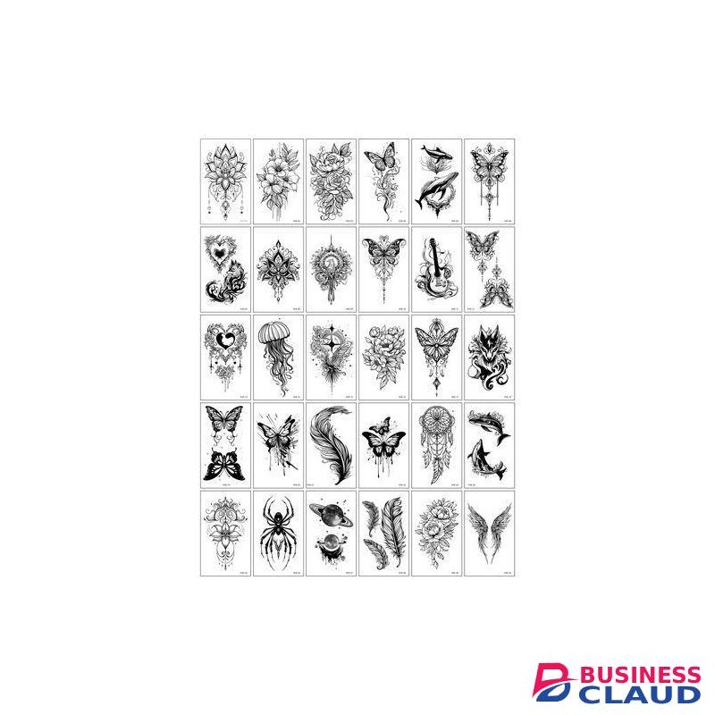 Homarom Temporary Tattoo Body Art Sticker - Butterfly 30 Sheets With Differ,Each Sheet Size 5.7x9.7cm