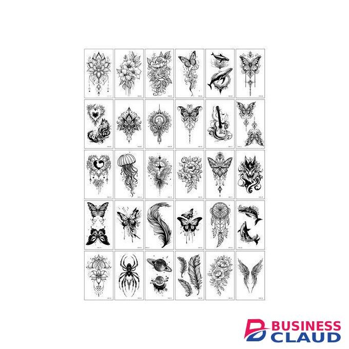Homarom Temporary Tattoo Body Art Sticker - Butterfly 30 Sheets With Differ,Each Sheet Size 5.7x9.7cm