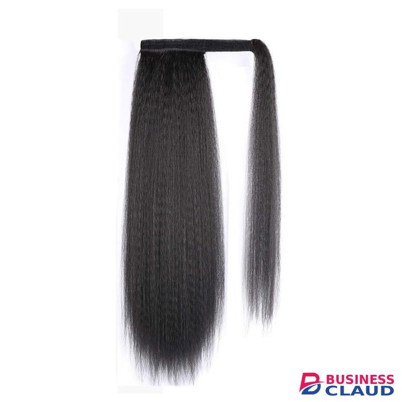 SXCHEN Fluffy Slightly Curly Ponytail With Velcro Braiding Capacity 28 Inches