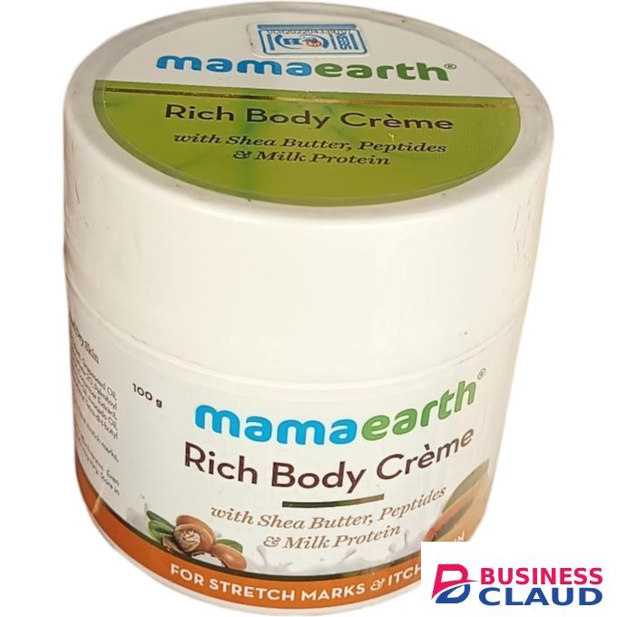 Mama Earth RICH BODY CRÈME With Shea Butter Peptides Milk Protein FOR STRETCH MARKS ITCHY SKIN