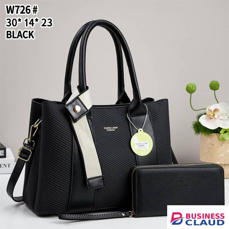2 IN 1 Stylish fashionable leather handbag and a purse for women