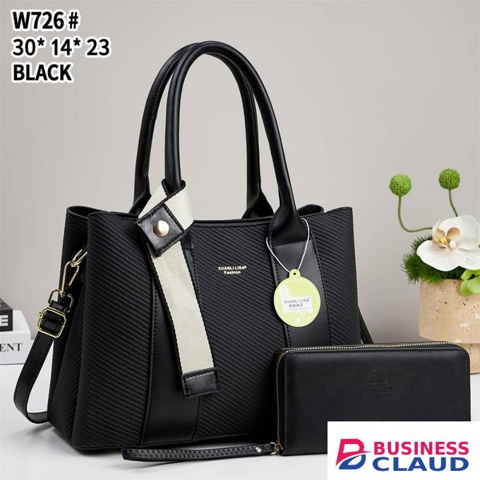 2 IN 1 Stylish fashionable leather handbag and a purse for women
