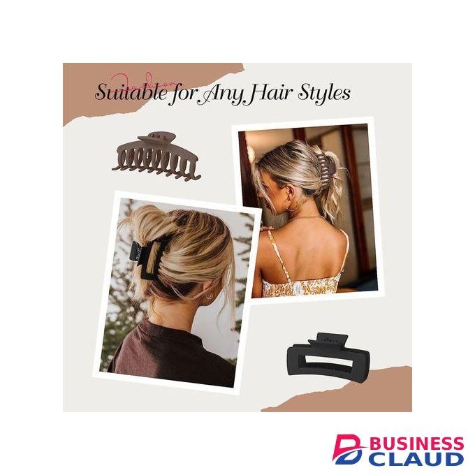 Flushrenic Hair Claw Clips,4.3 Inch Large Hair Claw Clips,and 2 Styles 3 Colors.