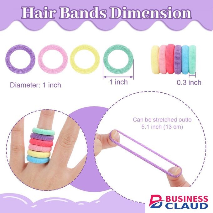 500 Pack Hair Ties Baby Toddlers Girls Elastics Hair Bands No Damage Multicolor Colorful Small Rubber Bands Ponytail Pigtails Holders Not Harm to Hair (Macaron)