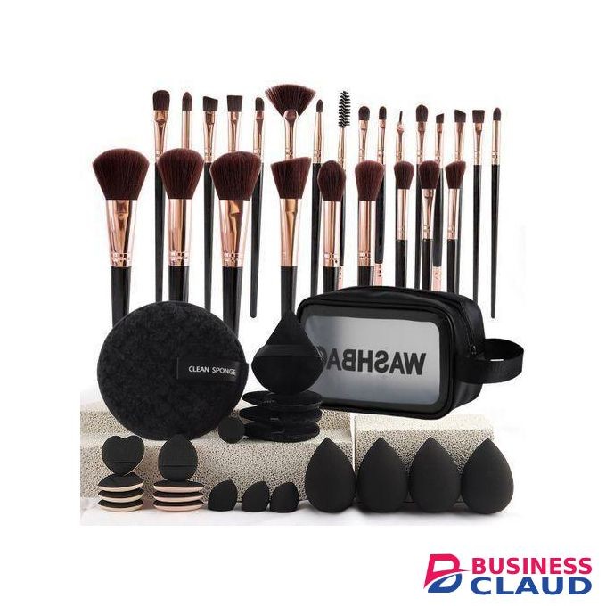47-piece Makeup Tool Set With Cosmetic Bag