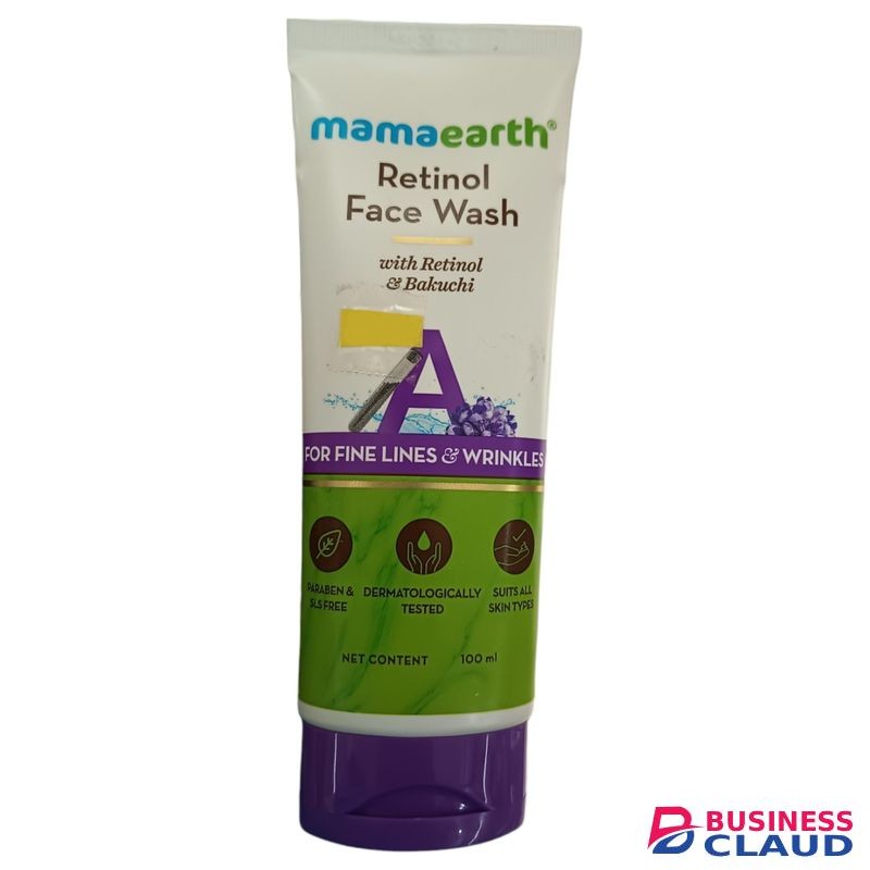 Mama Earth RETINOL FACE WASH With Bakuchi FOR FINE LINES & WRINKLES Suits All Skin Types jm