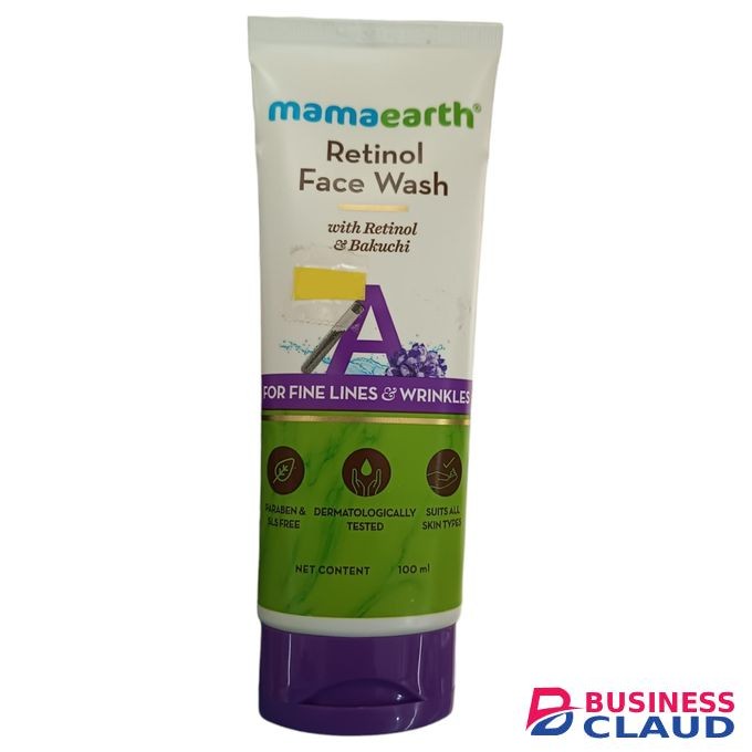 Mama Earth RETINOL FACE WASH With Bakuchi FOR FINE LINES & WRINKLES Suits All Skin Types jm