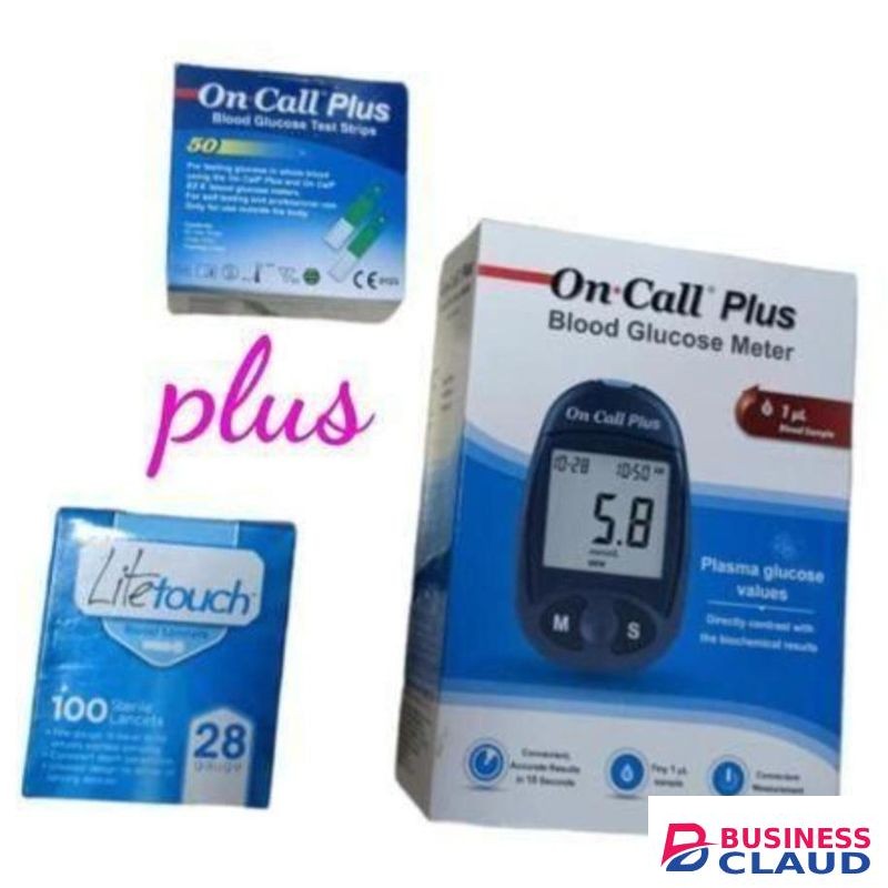 On Call Plus Blood Glucose Monitor Full Kit,lancet + strips