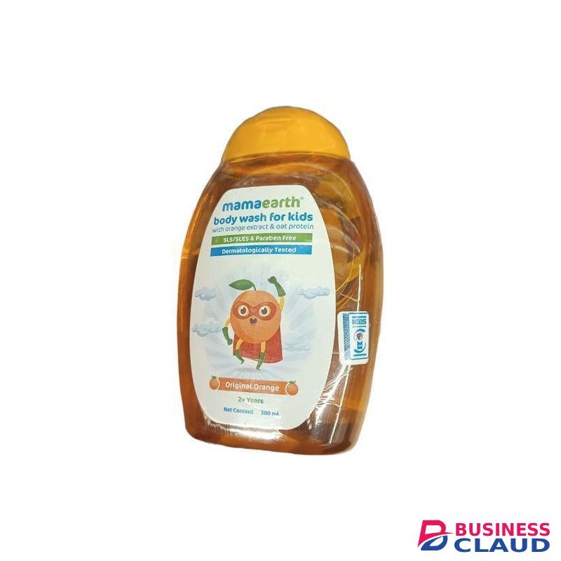 Mama Earth Orange Body Wash For Kids 2+ Years With Oat Protein