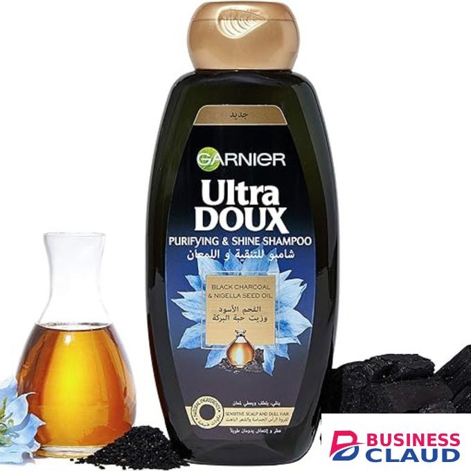 Garnier Ultra Doux Black Charcoal Shampoo For Greasy Scalp, Dry Lengths 400ml