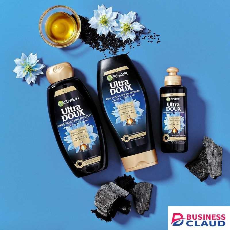 Garnier Ultra Doux Black Charcoal Shampoo For Greasy Scalp, Dry Lengths 400ml