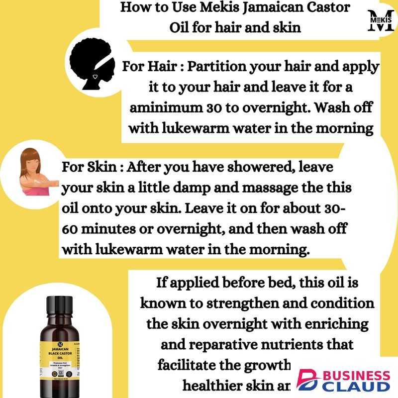 Mekis Jamaican Black Castor Oil-30ml.Growth&Less Hair Breakage