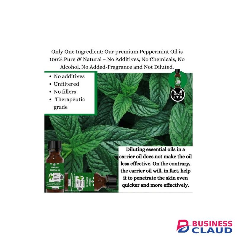 Mekis Peppermint Essential Oil(15ml) & Avocado Carrier Oil (120ml)