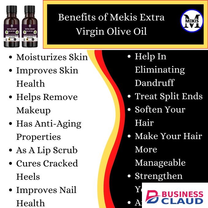 Mekis ExtraVirginOlive Oil-30ml PerfectFor Healthy Hair,Skin Nails
