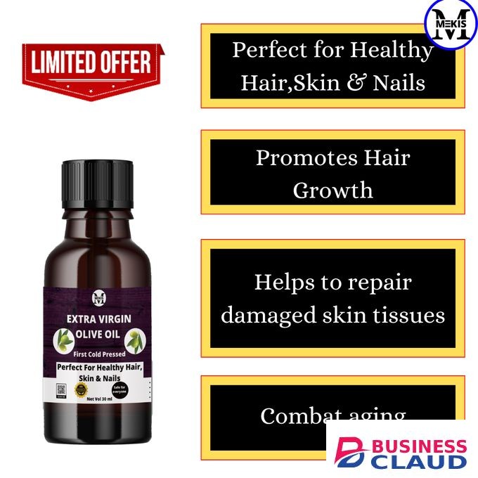 Mekis ExtraVirginOlive Oil-30ml PerfectFor Healthy Hair,Skin Nails