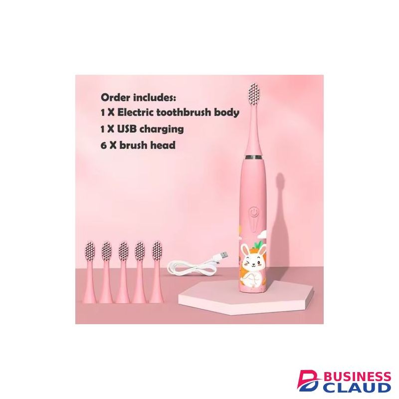 Soft Bristle Children's Electric Toothbrush - Pink