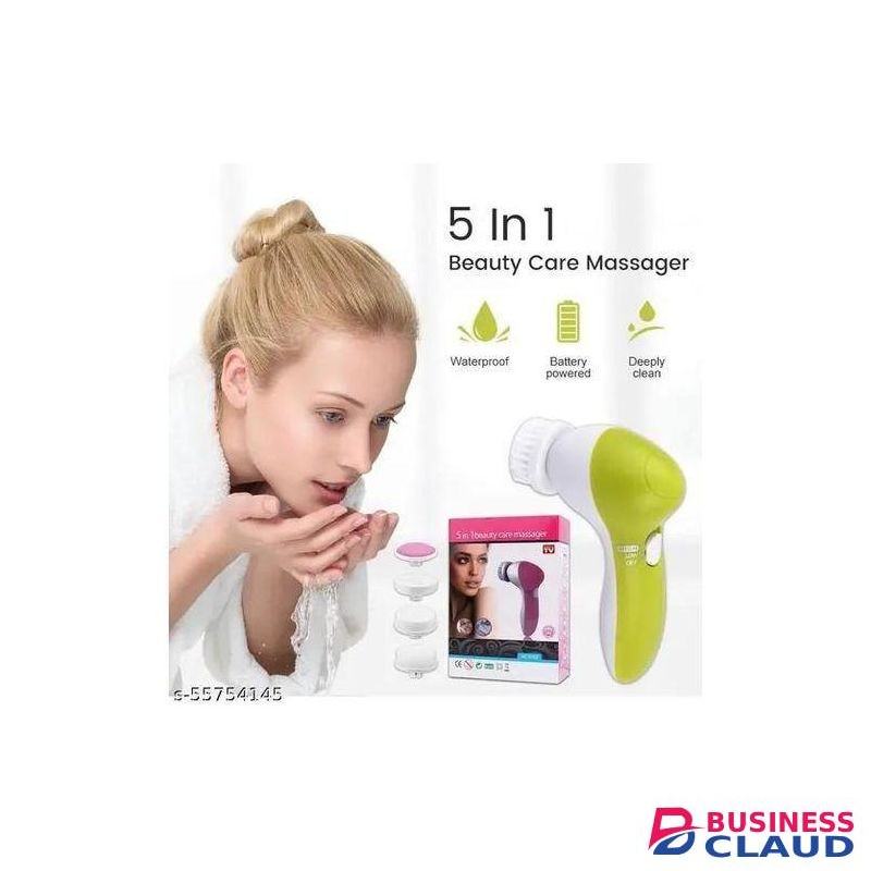 Electric 5 In 1 Facial Brush Facial Massage Spa Skin Instrument Vacuum Pore Cleaner Meter Blackhead Cleaning Cleanser Tools