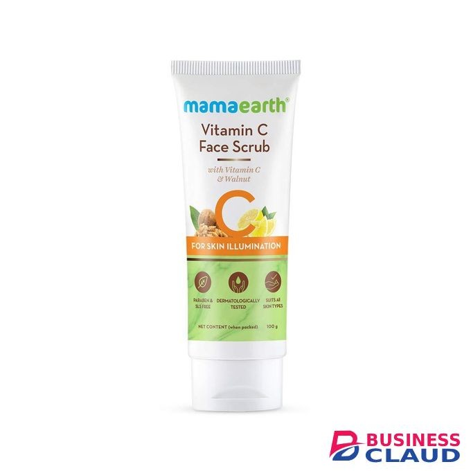 Mama Earth Vitamin C & Walnut Face Scrub for Skin Illumination