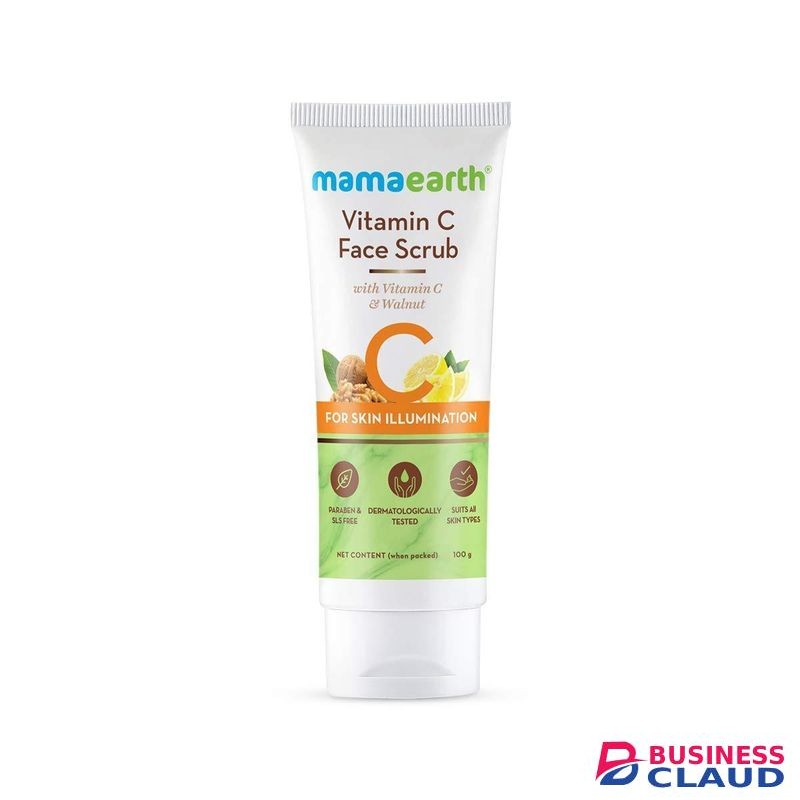 Mama Earth Vitamin C & Walnut Face Scrub for Skin Illumination