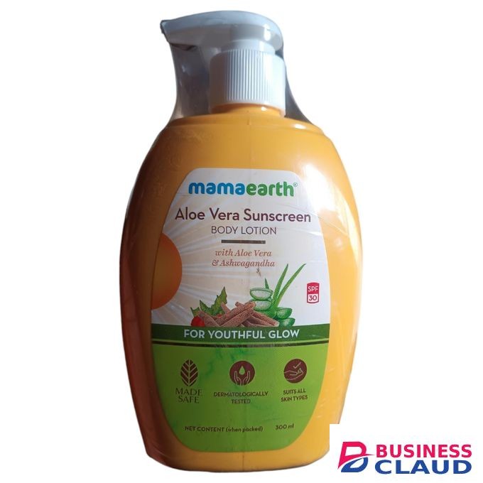 Mama Earth Aloe Vera SUNSCREEN BODY LOTION With Ashwaganda Suits All Skin Types FOR YOUTHFUL GLOW jm