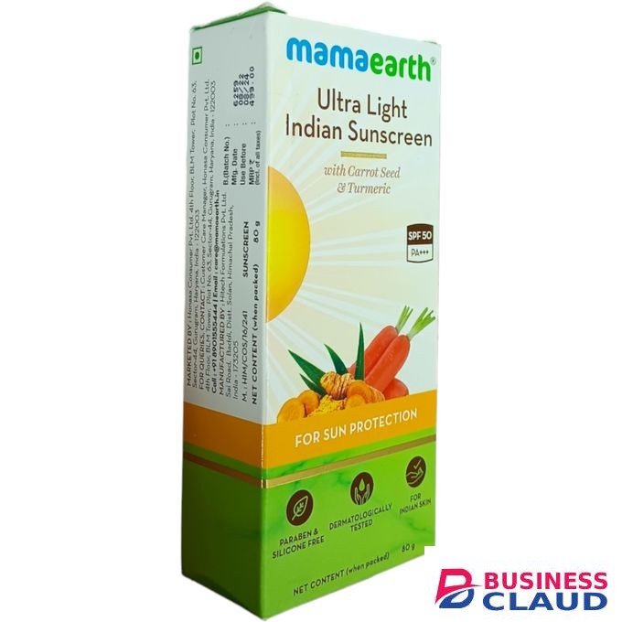 Mama Earth Ultra Light Indian Sunscreen CARROT SEED & TURMERIC Sun Protection jm