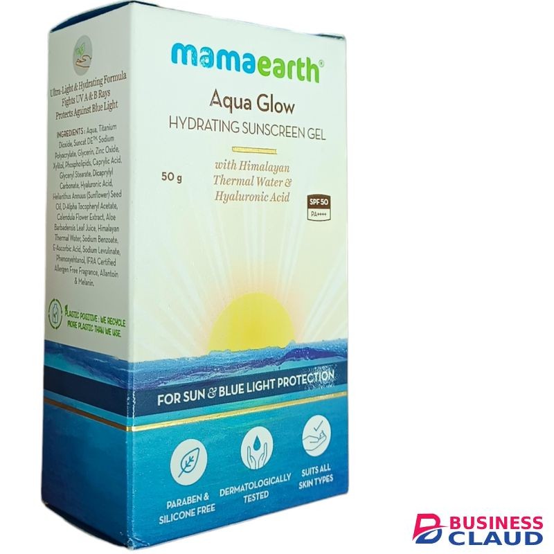 Mama Earth Aqua Glow Hydrating Suncreen Gel HYALURONIC ACID ALL SKIN TYPES sun screen sun-screen jm