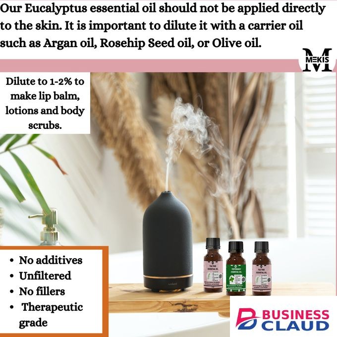 Mekis Eucalyptus Essential Oil- Pure,Combat Brain Fog,AntiDandruff