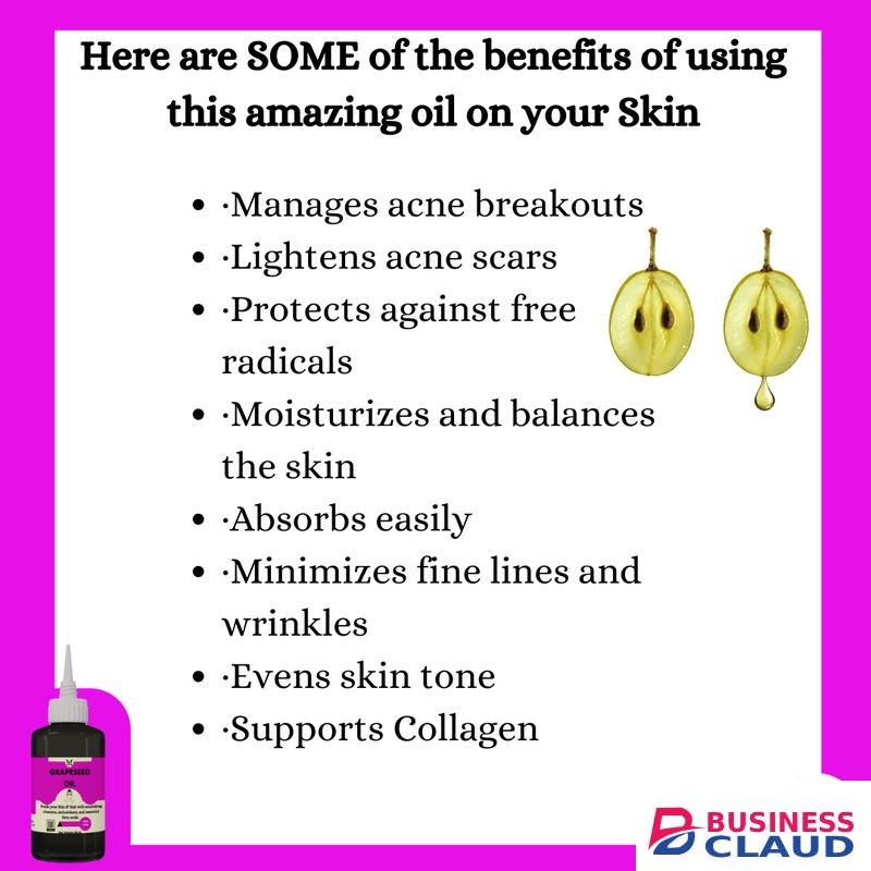 Mekis Grape Seed Oil-60ml,Light Weight, Easily Absorbed