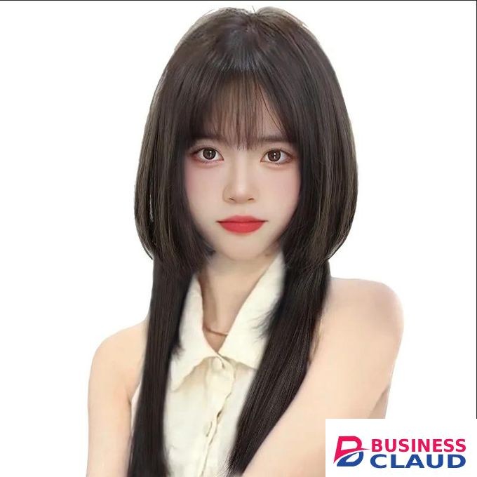 SXCHEN Japanese Style Female Jellyfish Head Cute Sweet Black Long Straight Hair