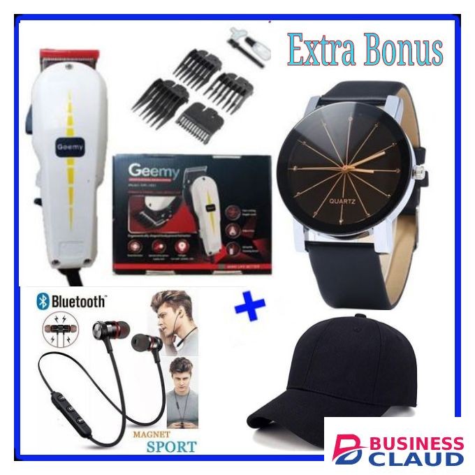 Geemy Hair And Beard Shaving Machine- Kinyozi + Bonus