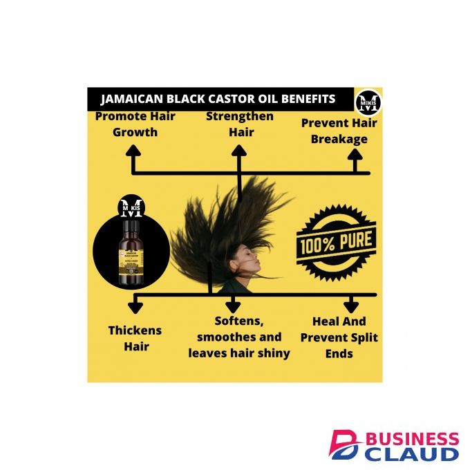 Mekis Jamaican Black Castor+Extra Virgin Olive Oil - 30ml,Promote Hair Growth,Prevent Hair Breakage
