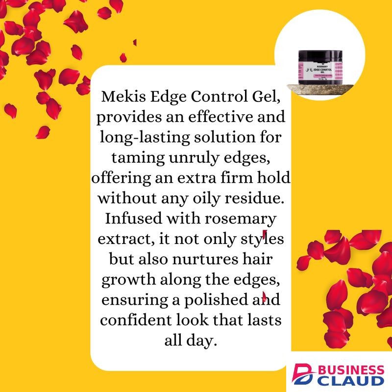 Mekis Edge Control Gel With Rosemary- 75g,Extra Firm Hold, Non-Greasy Formula, Long-Lasting Stimulates growth along the edge