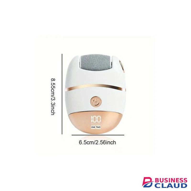 Gold electric foot grinder + 3 grinding heads + 10pcs Foot Care Accessories, compact and portable, suitable for travel